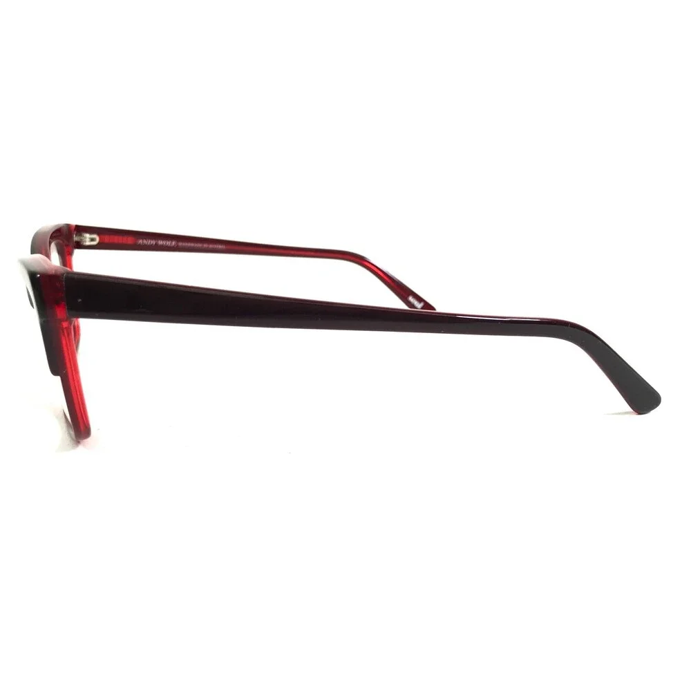 Andy Wolf Eyeglasses Frames 5061 col. d Black Red Cat Eye Full Rim 54-16-140